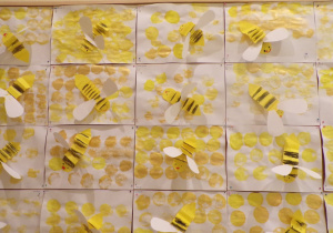 "Pszczoły" - prace plastyczne dzieci z grupy Żabek