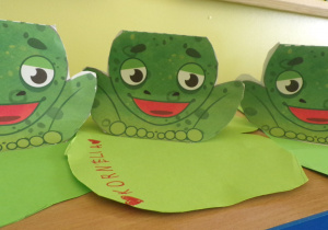 "Żabki" - prace plastyczne dzieci z Tygrysków