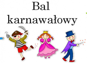 Grafika z napisem Bal Karnawałowy