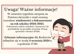 grafika - informacje dla rodziców